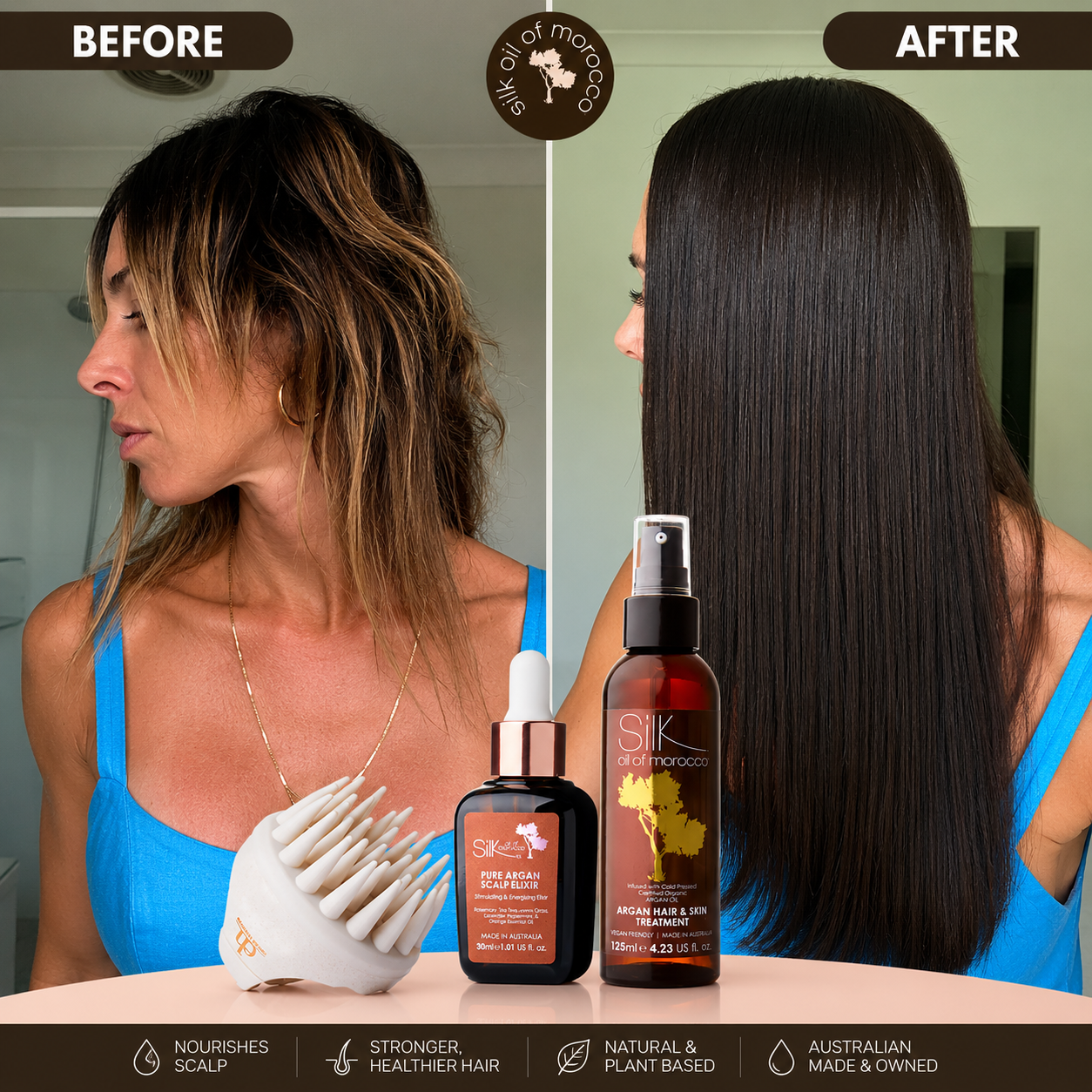 ヘアケア Silk Argan Hair & Skin Treatment 3本セット新品