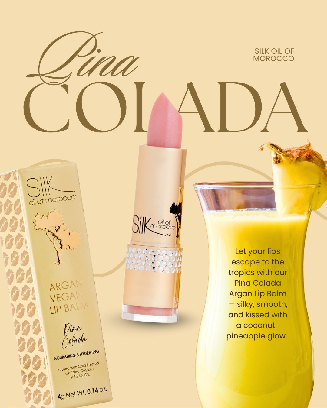 Pina Colada Argan Vegan Lip Balm