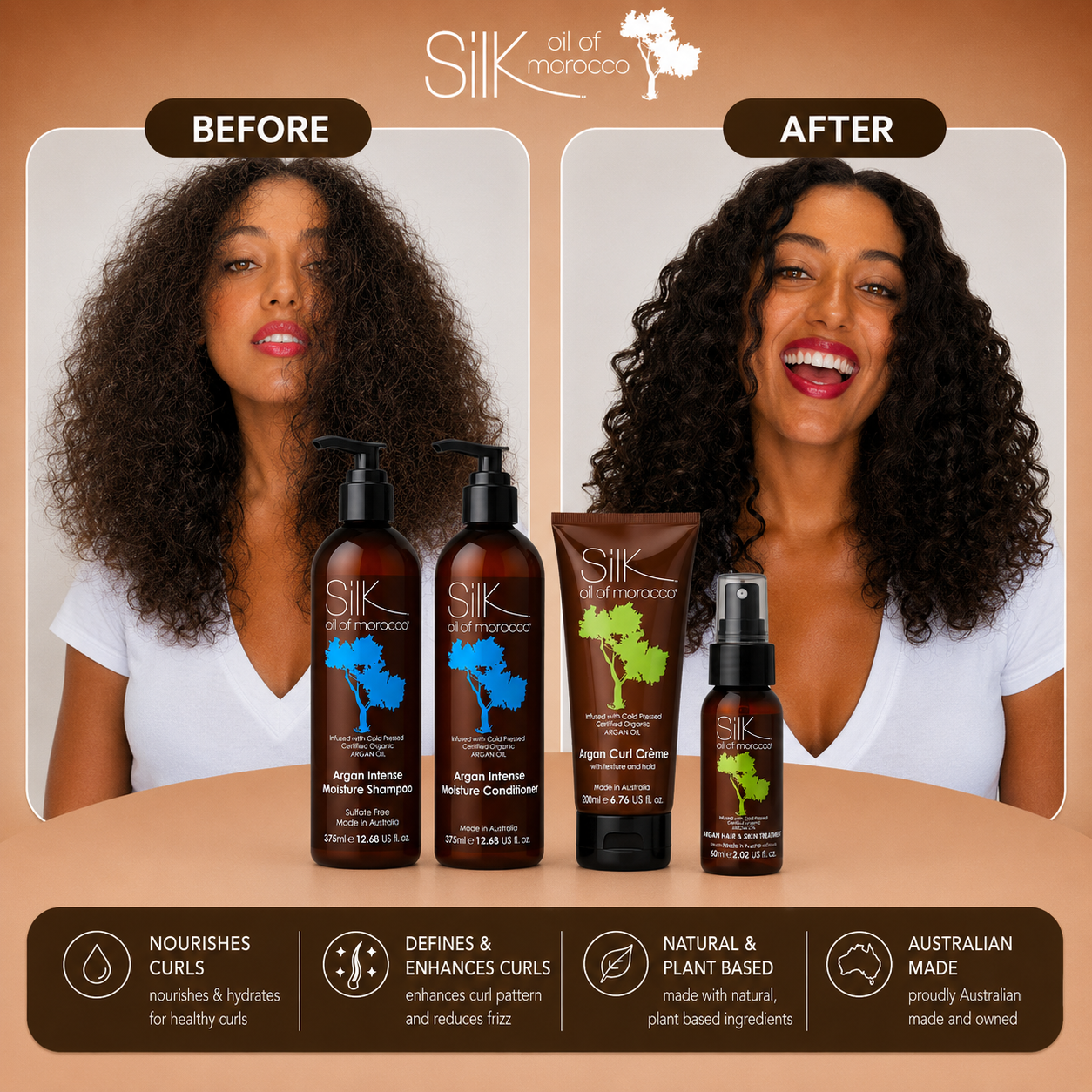 The Ultimate Curly Hair Collection – 4-Piece Argan Curl Care