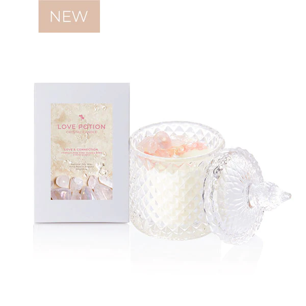 Love Potion Crystal Candle - Medium