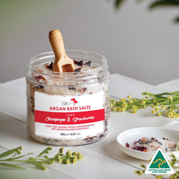 Champagne & Strawberries Argan Bath Salts