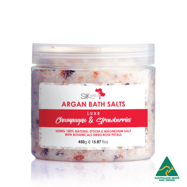 Champagne & Strawberries Argan Bath Salts