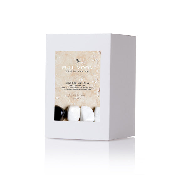 Full Moon Crystal Candle - Medium