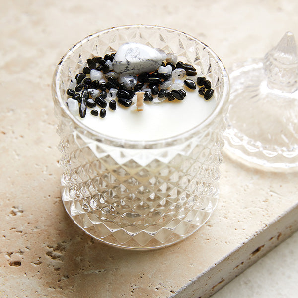 Full Moon Crystal Candle - Medium