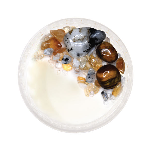 Good Fortune Crystal Candle Medium