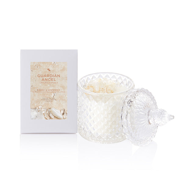 Guardian Angel Crystal Candle - Medium