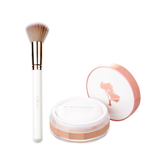 Loose Mineral Powder Foundation Set - White & Rose Gold - Value Pack