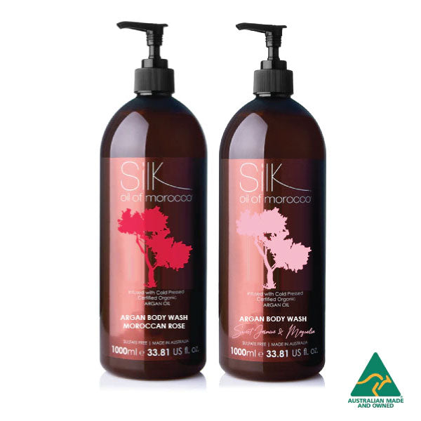 Sweet Jasmine & Magnolia / Moroccan Rose Body Wash Value Pack 1 Litre Duo