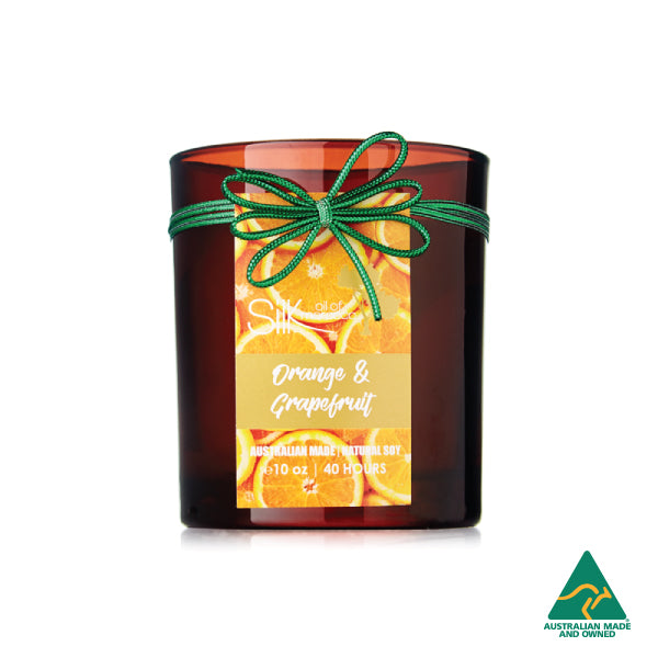 Orange & Grapefruit Amber Natural Soy Candle