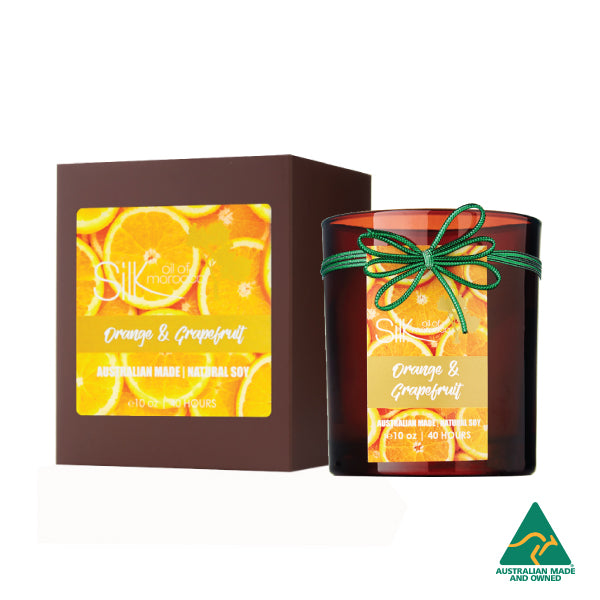 Orange & Grapefruit Amber Natural Soy Candle