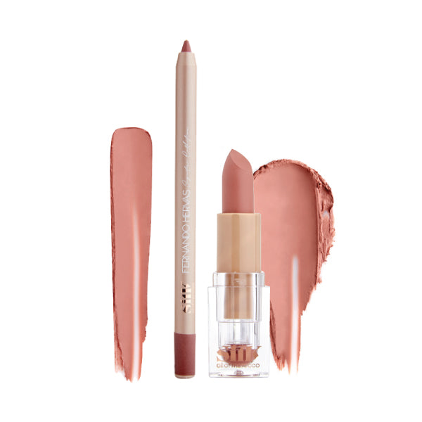 Silk x Fernando Lip Kit - Nude 3 - Peachy Beige Nude - Value Pack