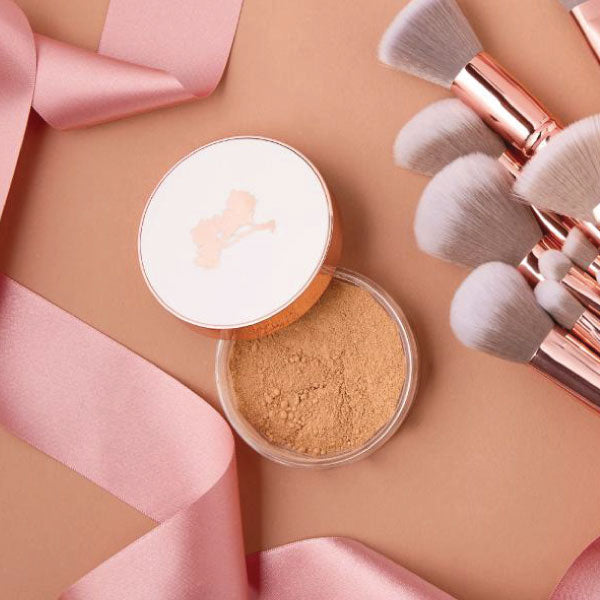 Loose Mineral Powder Foundation Set - White & Rose Gold - Value Pack