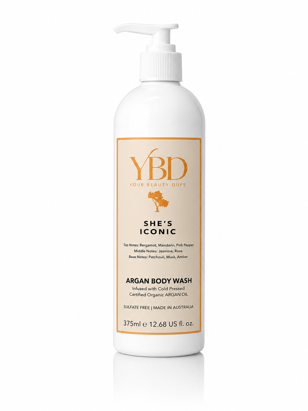 Your Beauty Dupe x Silk Oil of Morocco - She's Iconic Argan Body Wash- Inspired by Chanel No 5
