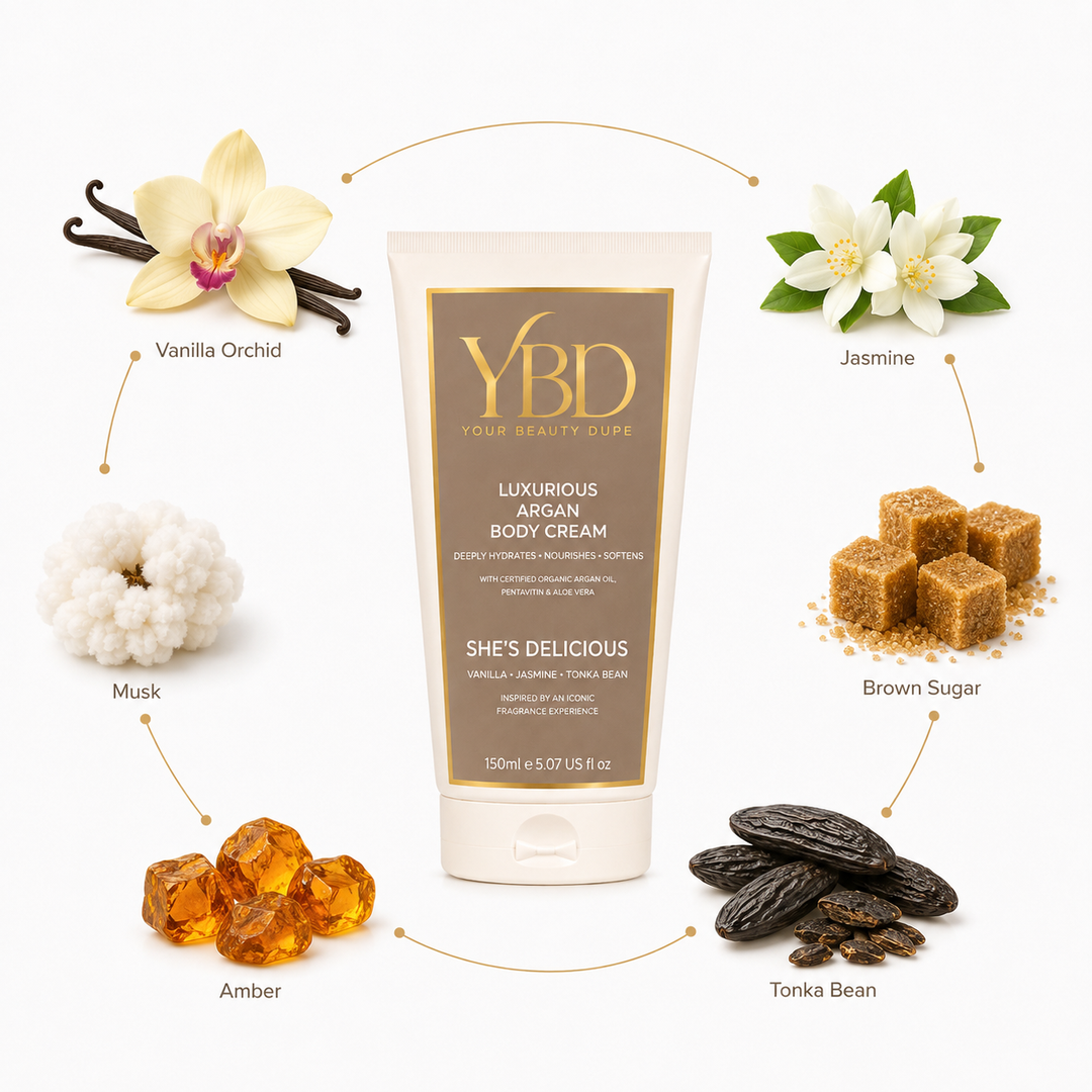 Your Beauty Dupe - She's Delicious Argan Body Cream - Inspired by Kayali Vanilla 28