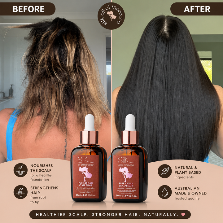 Silk Oil of Morocco - Pure Argan Scalp Stimulating & Energising Elixir Duo