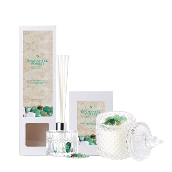 ENCHANTED FOREST Crystal Candle & Diffuser Trade Value Pack