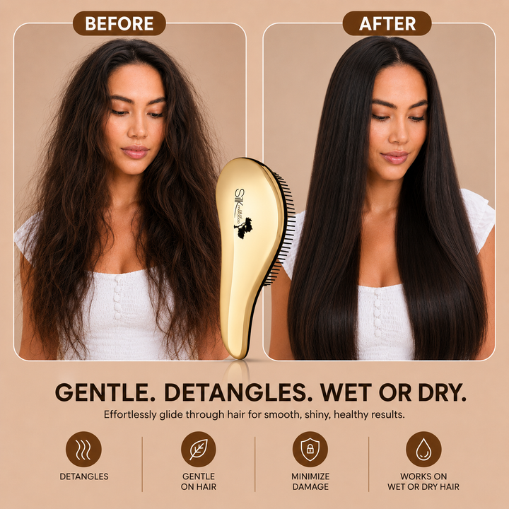 Silk Oil of Morocco - Gold Detangler Hair Brush