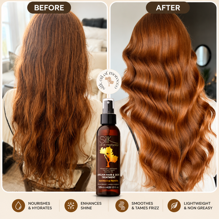 Silk Oil of Morocco - Mango & Papaya Argan Hair & Skin Treatment Serum