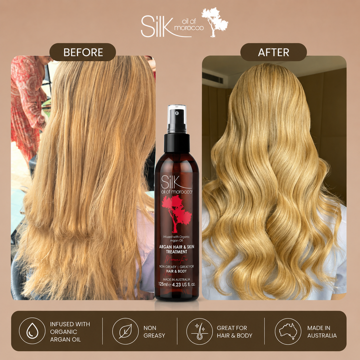 Silk Oil of Morocco - Moroccan Rose Argan Hair & Skin Treatment Serum