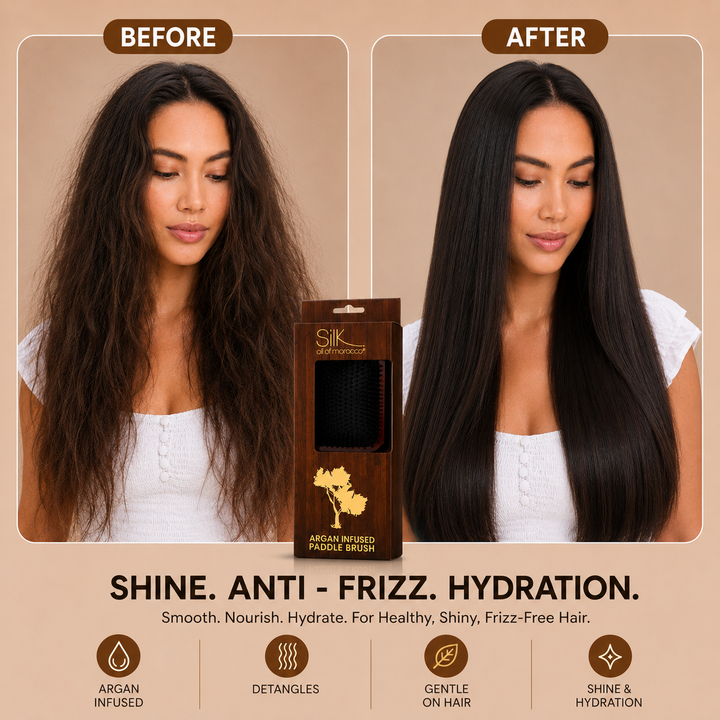Silk Oil of Morocco - Argan Infused Paddle Brush
