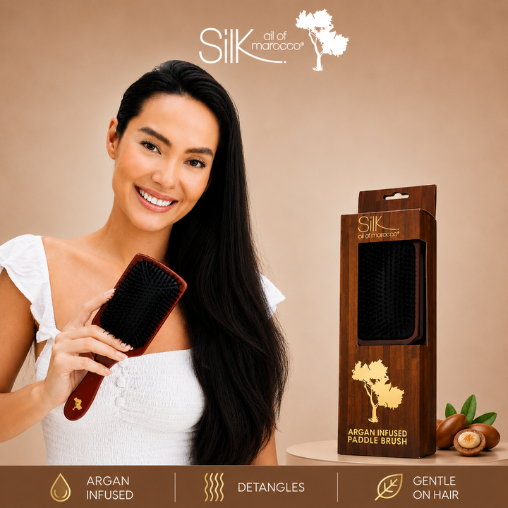 Silk Oil of Morocco - Argan Infused Paddle Brush