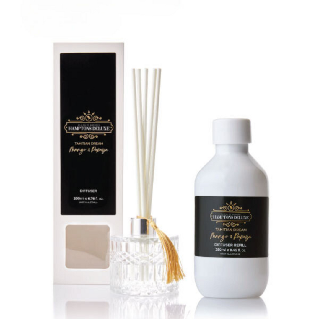 Reed Diffuser + 250ml Refill - Hamptons Deluxe - Tahitian Dream - Mango & Papaya - Trade Value Pack