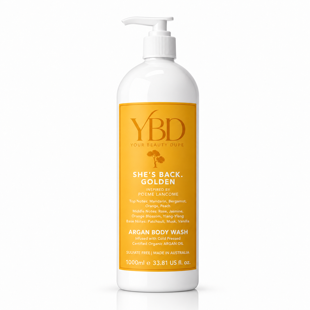 Your Beauty Dupe x Silk Oil of Morocco - She's Back Golden Argan Body Wash- Inspired by Poeme Lancome