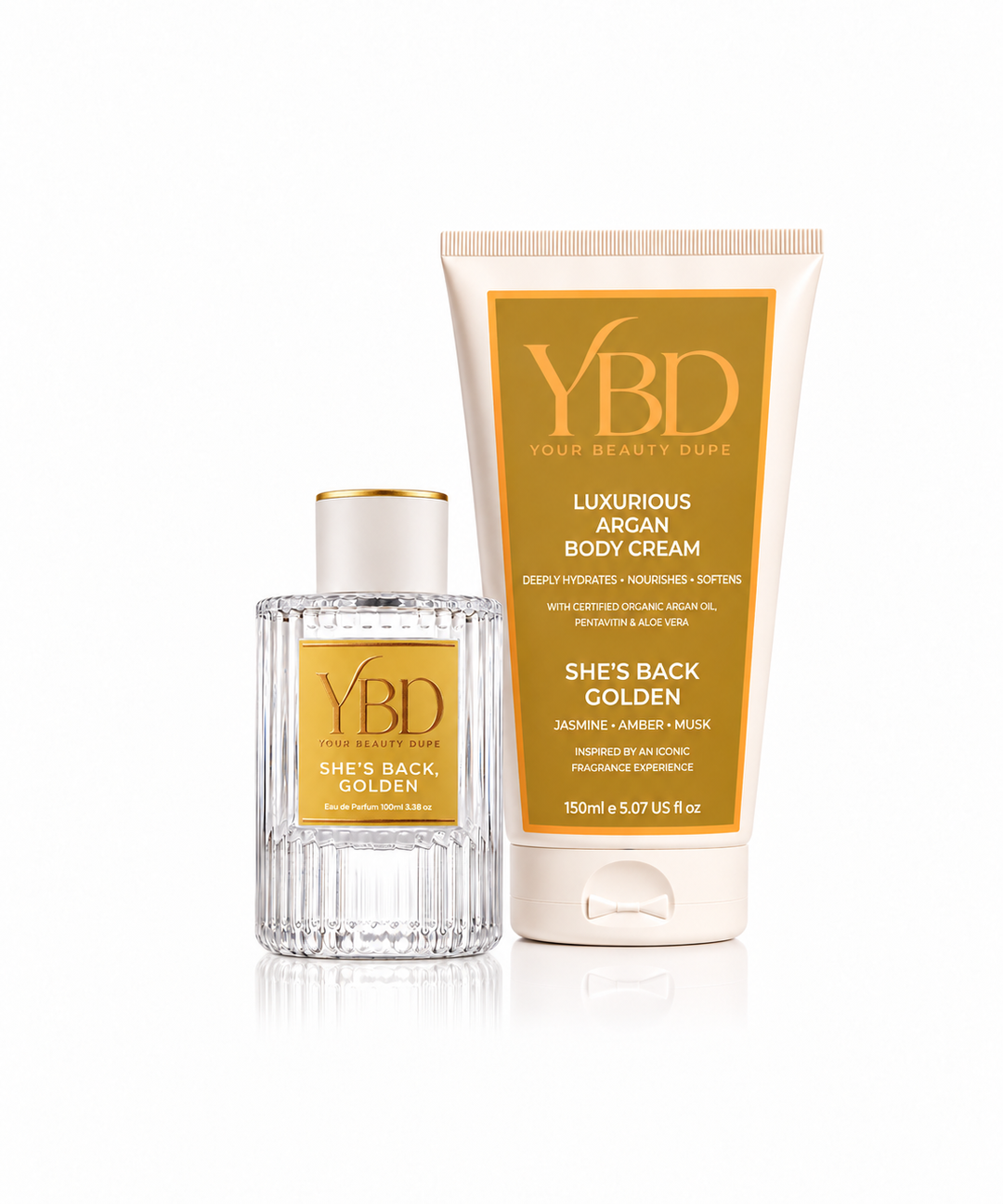 Your Beauty Dupe x Silk Oil of Morocco - The Indulgence Duo- She's Back Golden Perfume — Inspired by Poême Lancôme