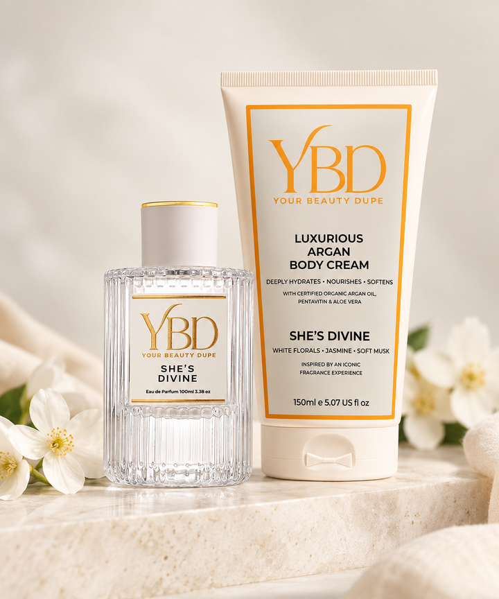 Your Beauty Dupe x Silk Oil of Morocco - The Indulgence Duo - She's Divine - Inspired by J'adore Dior