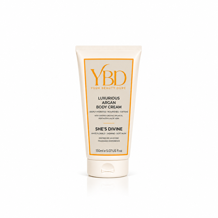 Your Beauty Dupe - She's Divine Argan Body Cream - Inspired J'Adore Dior