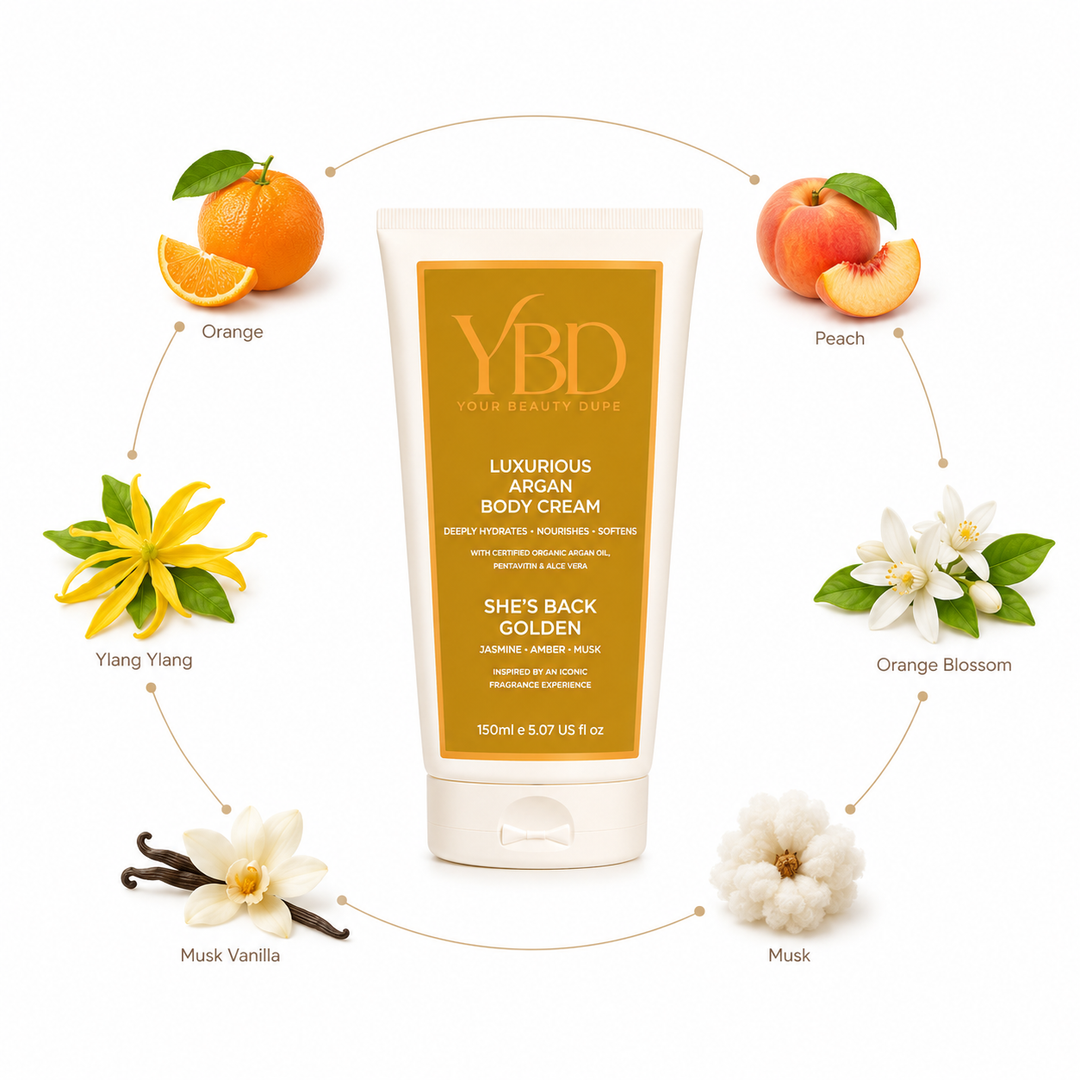 Your Beauty Dupe - She's Back, Golden Argan Body Cream- Inspired by Poeme Lancome