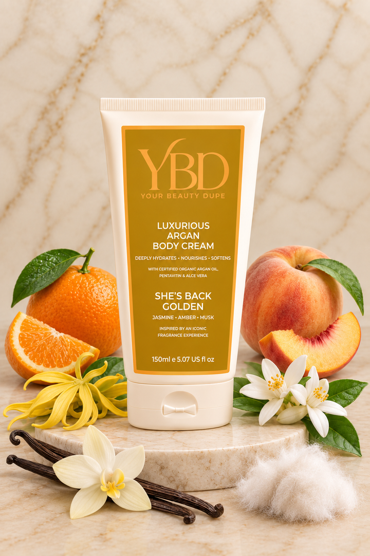 Your Beauty Dupe - She's Back, Golden Argan Body Cream- Inspired by Poeme Lancome