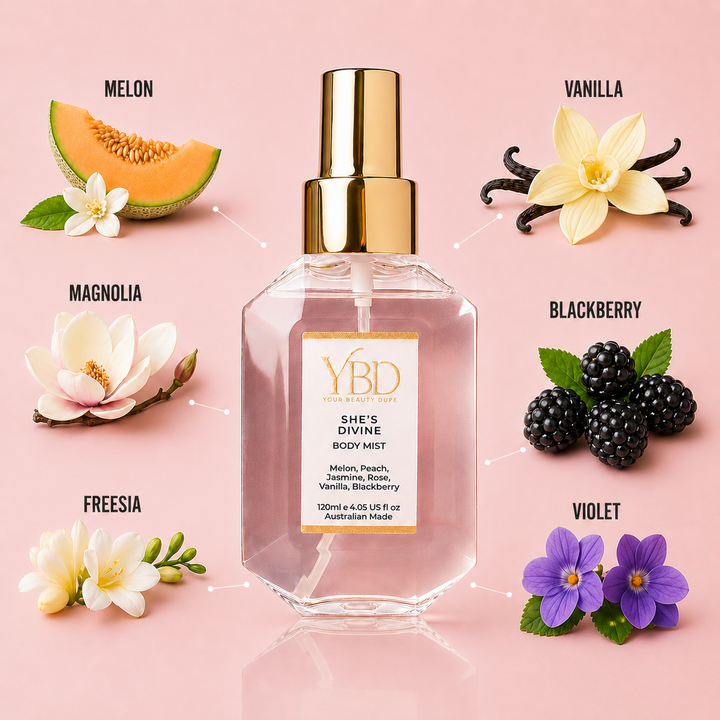 Your Beauty Dupe - She's Divine Body Mist - Inspired by J’adore Dior