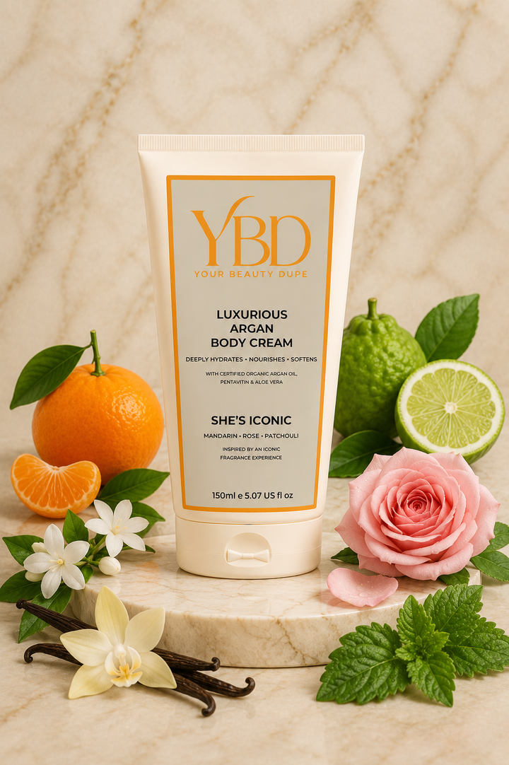 Your Beauty Dupe - She's Iconic Argan Body Cream - Inspired by Chanel No.5