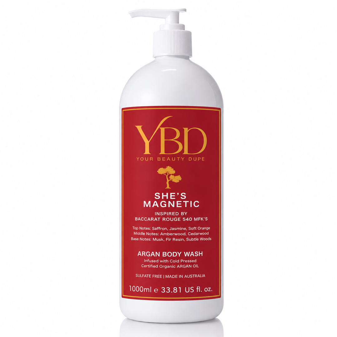 Your Beauty Dupe x Silk Oil of Morocco - She’s Magnetic Argan Body Wash- Inspired by Baccarat Rouge 540 MFK's