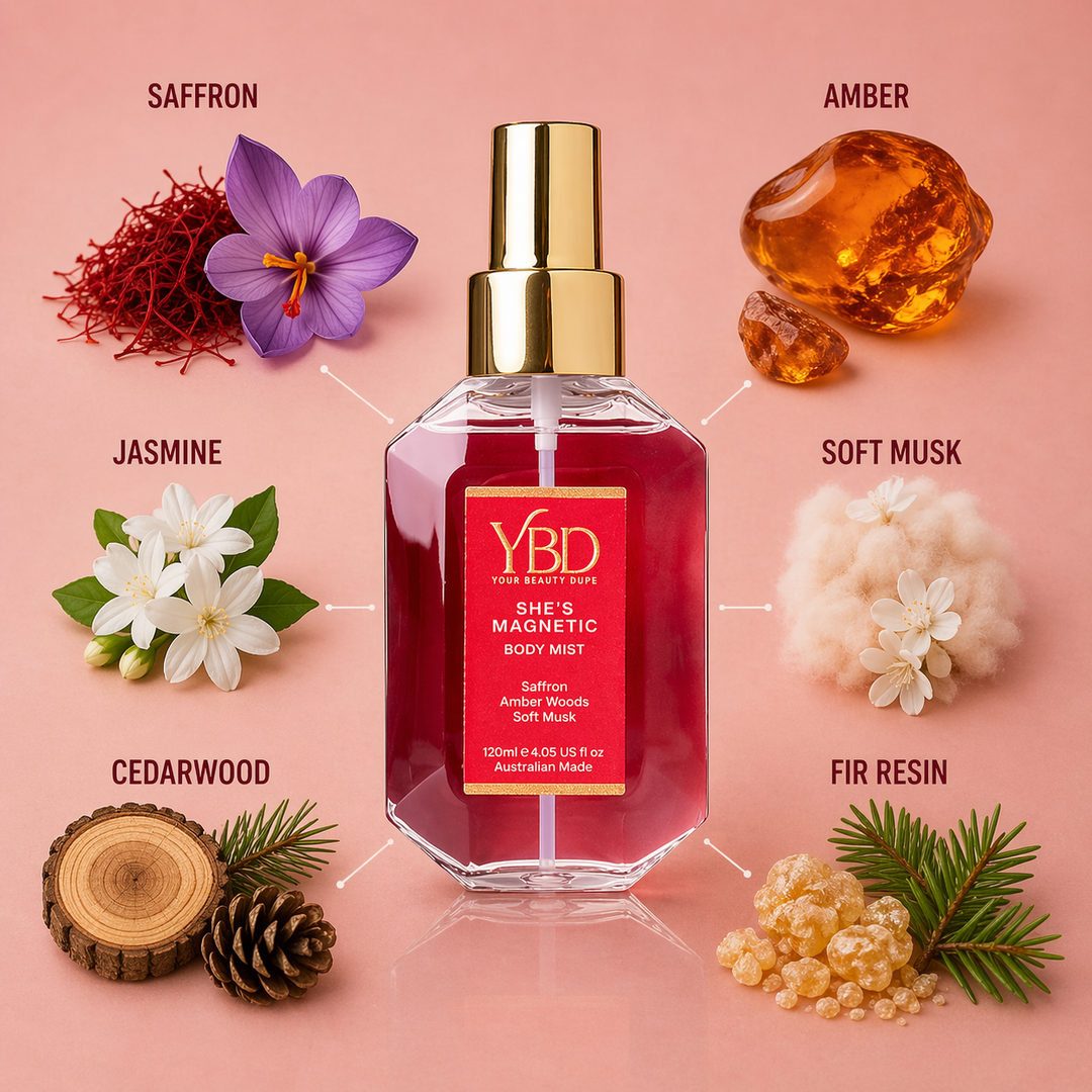 Your Beauty Dupe - She's Magnetic Body Mist - Inspired by MFK Baccarat Rouge 540