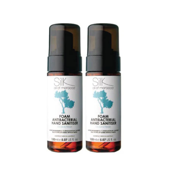 Silk Oil of Morocco - Ocean Fresh Antibacterial Foam Hand Sanitiser Duo