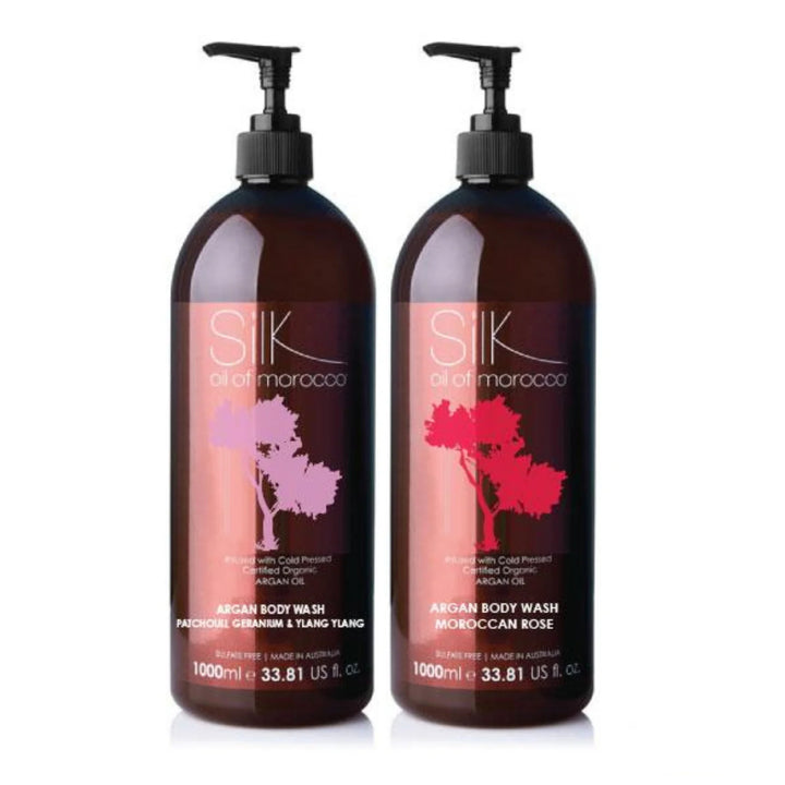 1 Litre Duo - Moroccan Rose + Patchouli, Geranium & Ylang Ylang