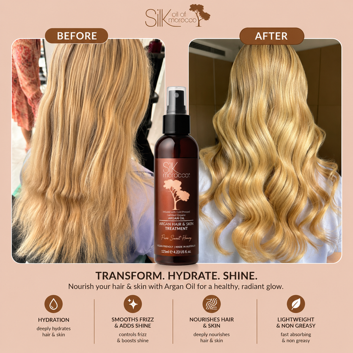 Silk Oil of Morocco - Sweet Honey Argan Hair & Skin Treatment
