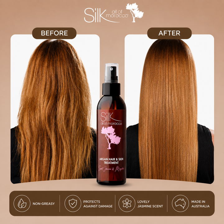 Silk Oil of Morocco - Sweet Jasmine and Magnolia Argan Hair & Skin Treatment Serum