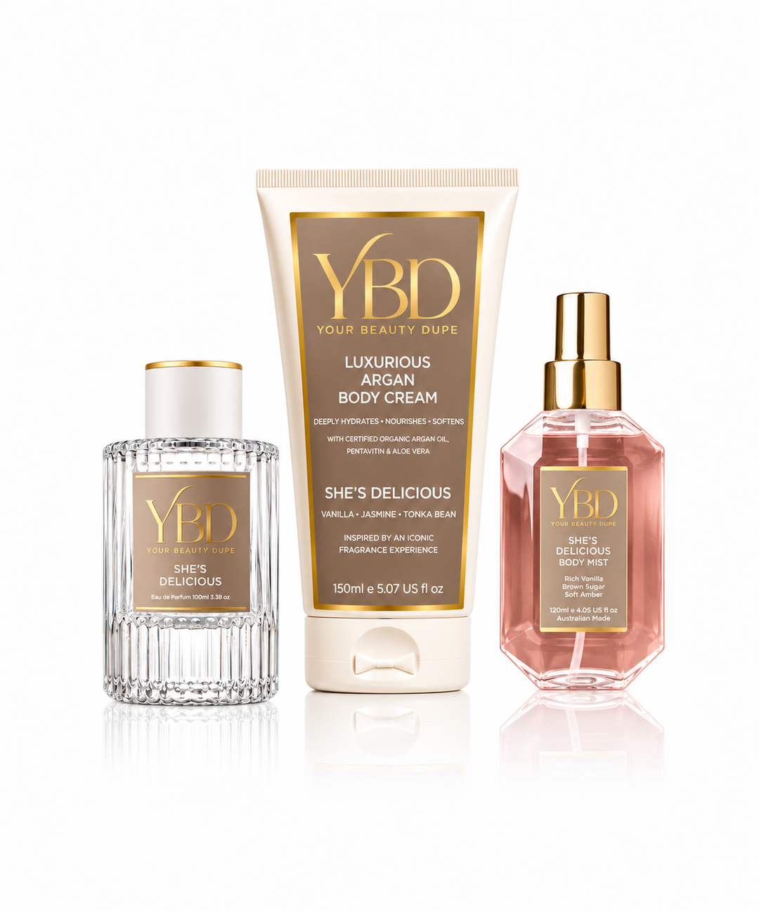 Your Beauty Dupe X Silk Oil of Morocco - The Layering Trio - She's Delicious Inspired by Kayali Vanilla 28