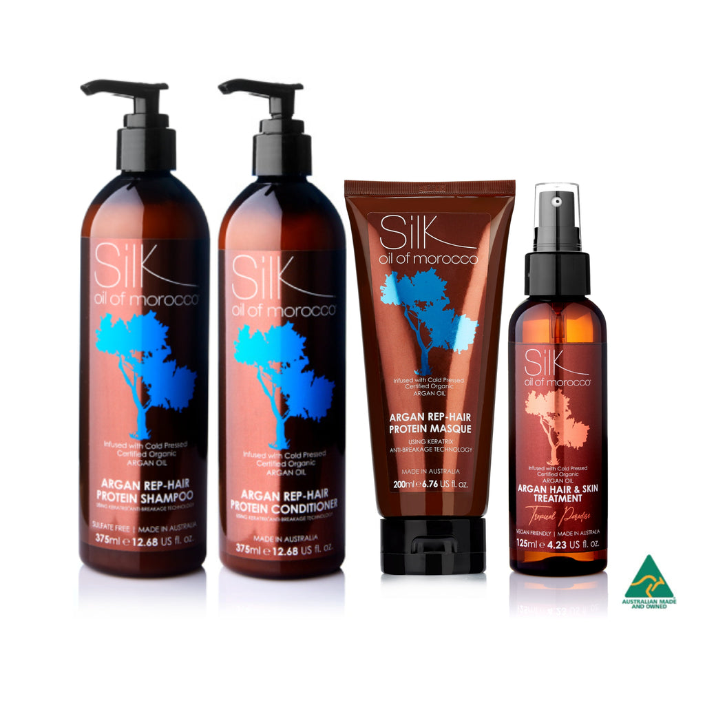 Repair Protein Argan Collection – 4-Piece Bundle for Damaged Hair