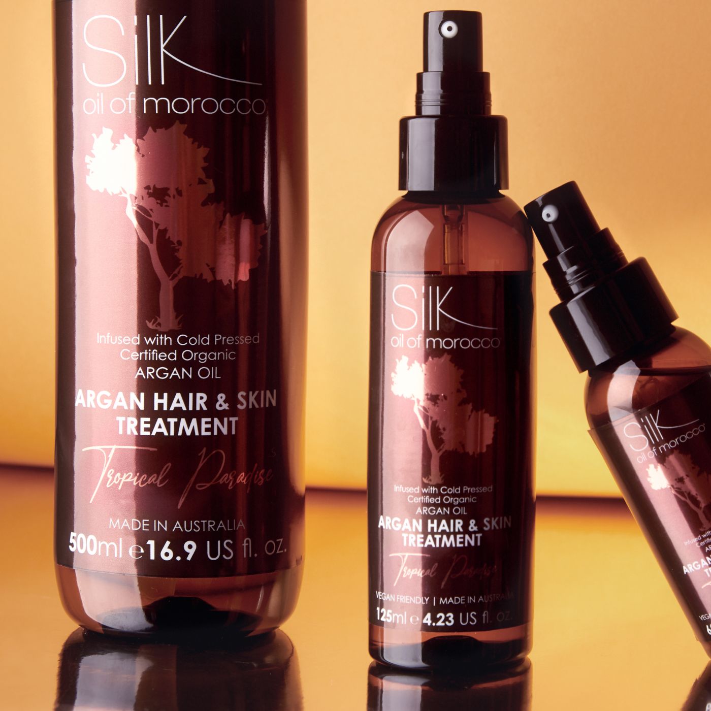 SilkArgan Hair & Skin Treatment 125mL 3本 Tropical Paradise Argan Hair & Skin Treatment Serum – Silk