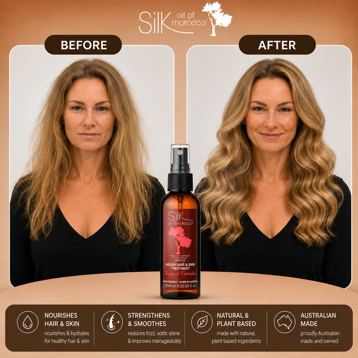 Silk Oil of Morocco - Tropical Paradise Argan Hair & Skin Treatment Serum
