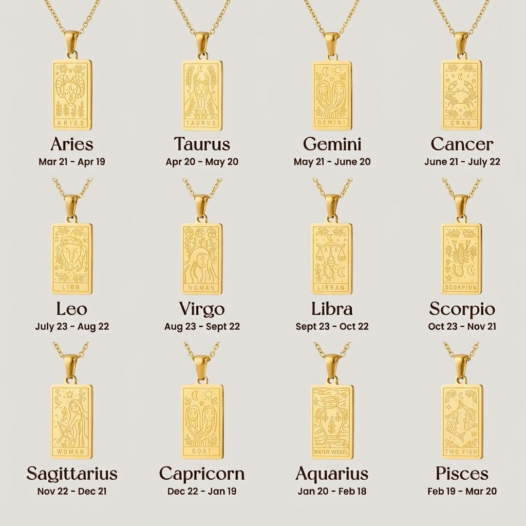 Silk Oil of Morocco - Zodiac Sign Pendant Necklace - Giorgia's HOT PICK