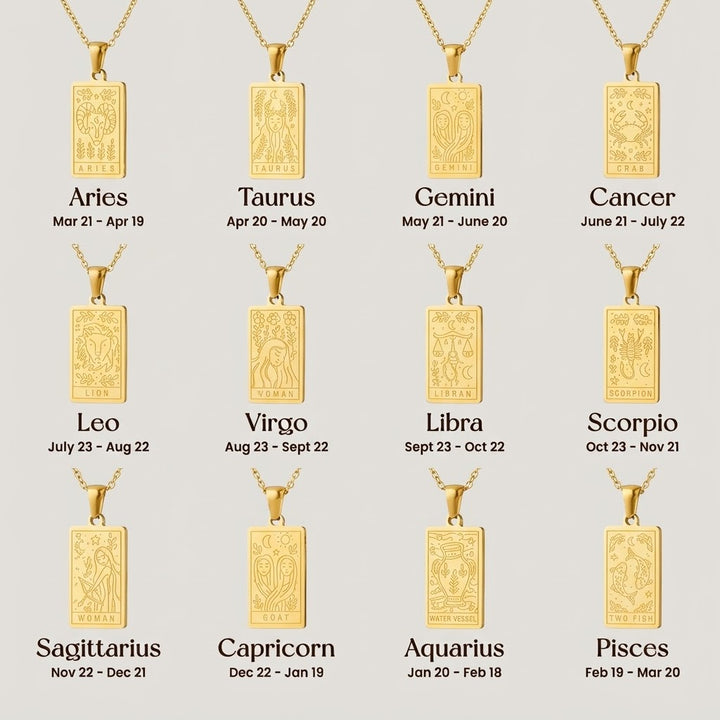 Silk Oil of Morocco - Zodiac Sign Pendant Necklace - Giorgia's HOT PICK