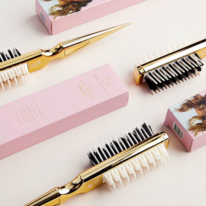 6 in 1 Volumizing & Teasing Brush Duo Pack - Trade
