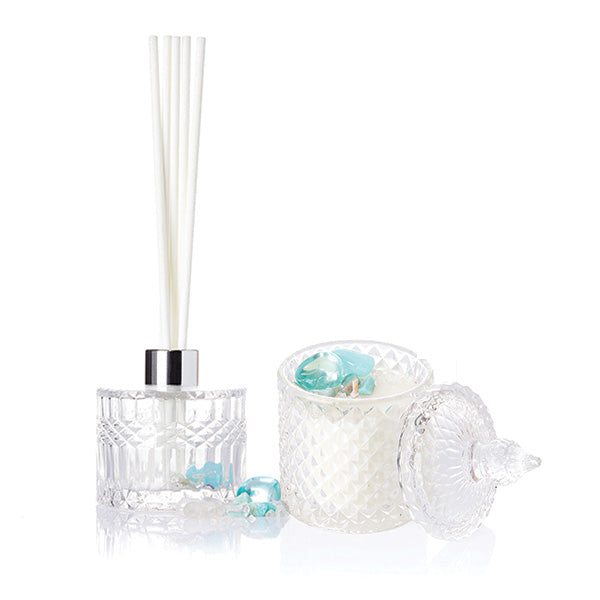 BLUE AURA Crystal Candle & Diffuser Trade Value Pack