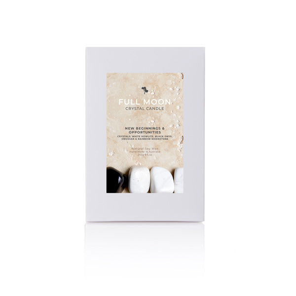Full Moon Crystal Candle - Medium