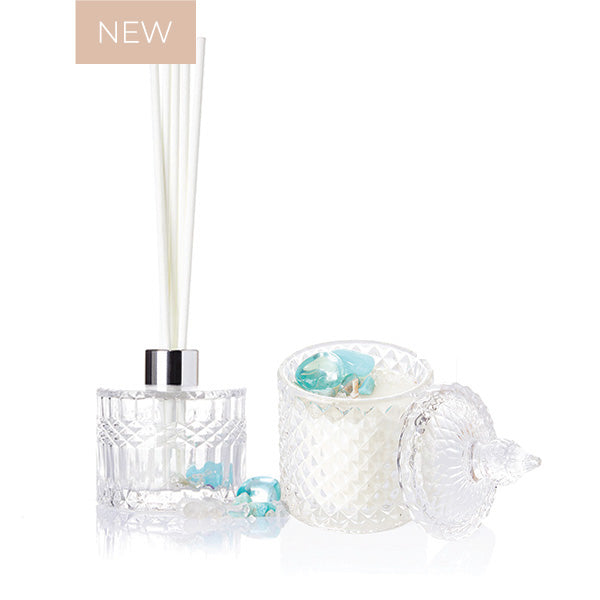 BLUE AURA Crystal Candle & Diffuser Trade Value Pack